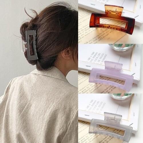 Woman Transpart Hairpins Solid Hair Claws Crab Women Hair Accessories Hair Clips Ornaments Barrettes Chic Hairgrip Headwear