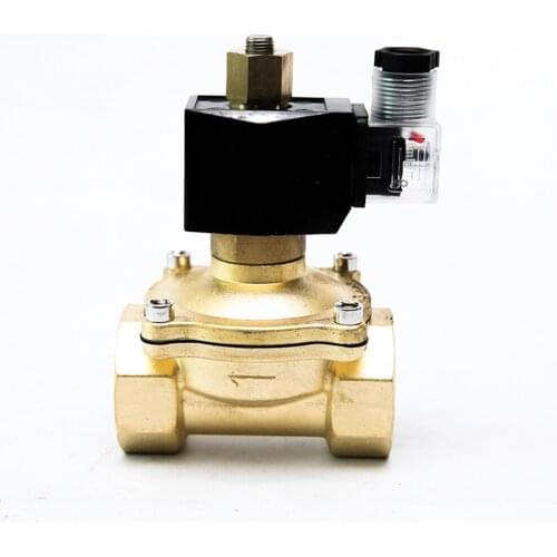 1-1/4" normally open brass solenoid valve 24v for air