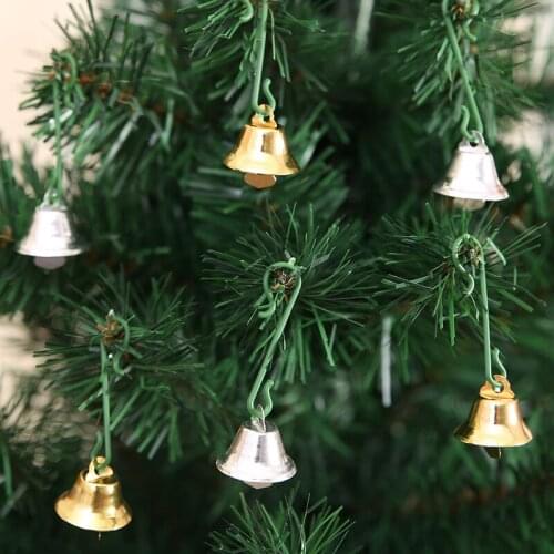 2cm Christmas Bell Christmas Tree Decoration 10pcs Wrought Iron Mechanical OPP Bag