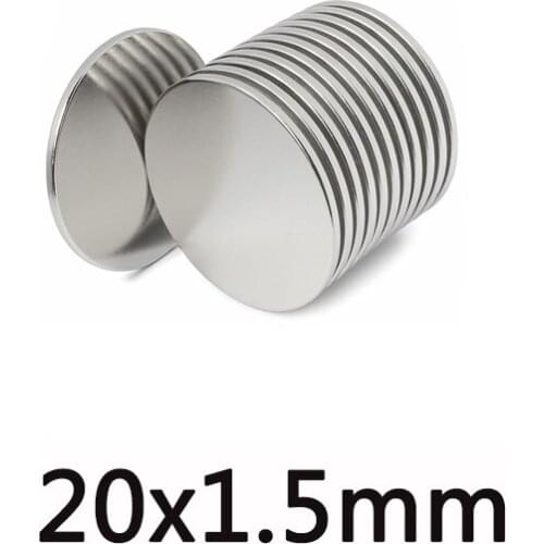 20/30/50pcs 20x1.5 mm Thin Neodymium Strong Magnets Permanent Round Magnet 20x1.5mm Powerful Magnetic Disc magnet 20*1.5 mm