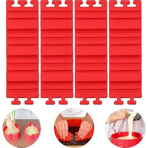 4pcs Silicone Cake Mold Magic Bake Snakes Cake Shaper DIY Baking Mould Tools Nonstick Adjustable Baking Form Cake Tray Party