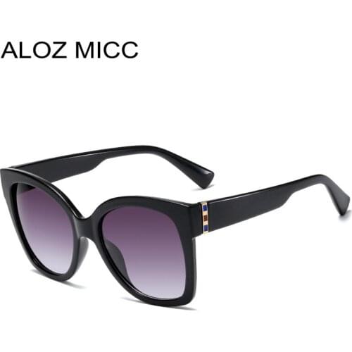 ALOZ MICC Vintage Cat Eye Sunglasses Women Retro Plastic Frame Eyewear Female Shades Gradient Glasses Men UV400 Unisex Q858