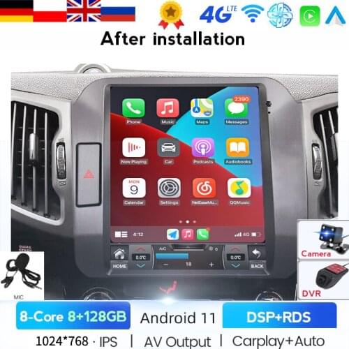 RDS For Kia Sportage 3 SL 2010 - 2016 Tesla Style Screen Car Radio Multimedia Video Player Navigation GPS Android No 2din 2 Din