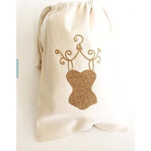 Custom Ooh La La Lingerie Champagne Party wedding Hangover Kit jewelry favor muslin Bags Bachelorette hen bridal shower favors