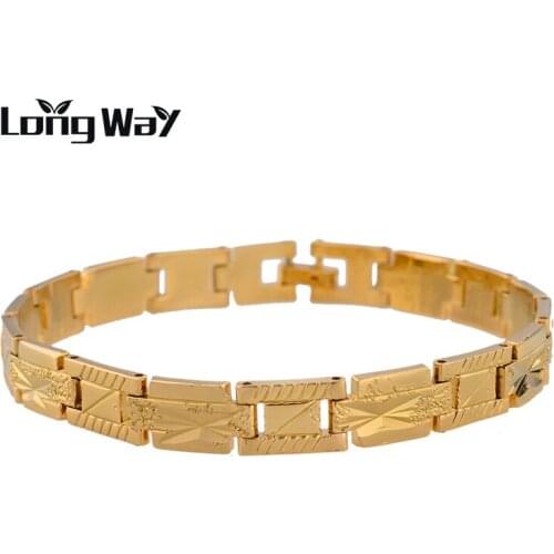 LongWay Cheap Golden Plating Copper Bracelets For Ladies And Women Mixed Designs Jewelry Available SBR140184