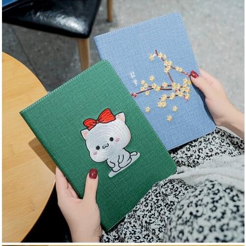 For ipad pro 11 case 2020 2018 10.2 inch embroidery for ipad8 suitable for Air4 5 jacket 10.5 protective shell mini5 sets
