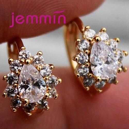 Classic Princess Cut Water Drop Cubic Zircon Lever Back Earrings for Women Sterling Silver Rose Gold Jewelry Monthers Day Gifts