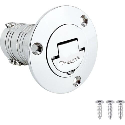 Boat Deck Gas Filler Keyless Cap Replacement Cap 316 Stainless Steel Boat Hardware Fit for Hose Deck Fill WASTE Character Style