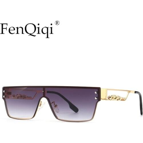 Onepieces Oversized Leopard Sunglasses Mens 2021 Luxury Brand Designer Gradient Colors Square Sunglasses Oculos Oculos De Sol Ma