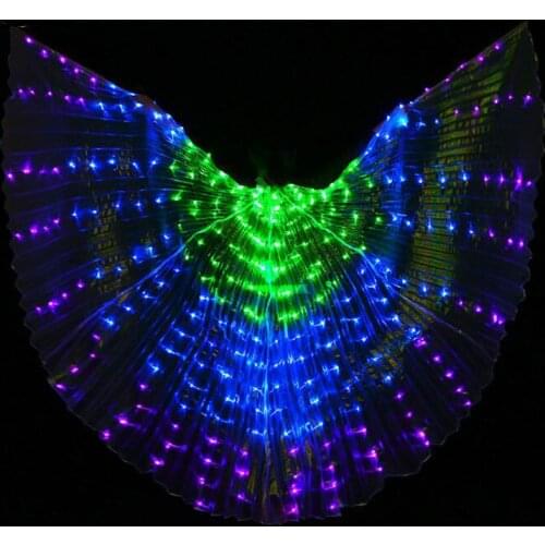 New 2017 adult Oriental Dancing LED Isis Wings Colorful Belly Dance Accessory IsisWings Sexy Stage Performance Props LED wings