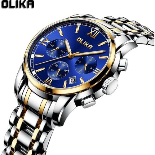 Olilka New Product Mens Watch Solid Steel Belt Luminous Waterproof Multi-function Fashion Mens Watch Wholesale Luxury Watch