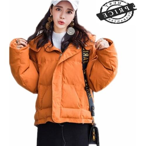 Parkas 2021 Winter Jacket Women Ladies Down Cotton Coats Loose Style Hooded Coat Female Clothes Jaqueta Feminina LWL61a