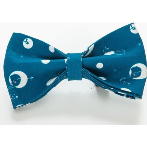 Personalized Blue Dot Elephant Dog Collar Leash With Bow Tie Set Free Engraved Nameplate For Small Medium Large Dog