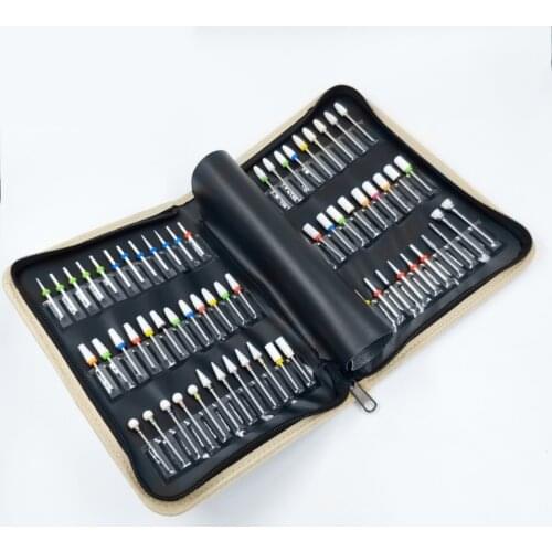 Portable Foldable Nail Art Drill Bits Display Holder Storage Case