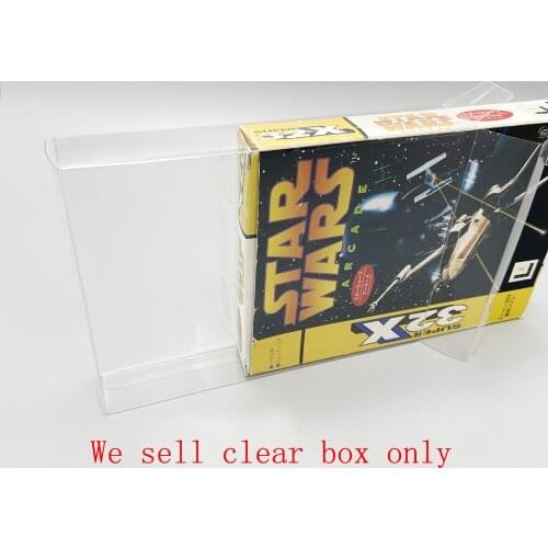 Transparent PET display box cover for SEGA SUPER 32X game protection cover protecive box