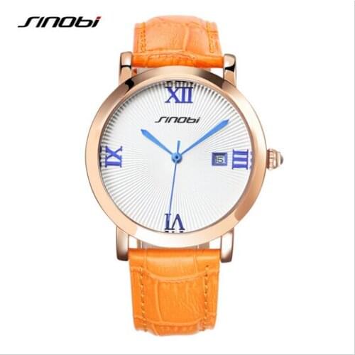 SINOBI Watch Women Watches Top Brand Auto Date Womens Watches Roman Numerals Ladies Watch Clock Relogio Feminino Montre Femme
