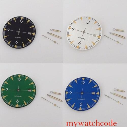 Bliger 33.5mm Watch Dial Hands Replacement For NH35A NH36A Movement Luminous Marks