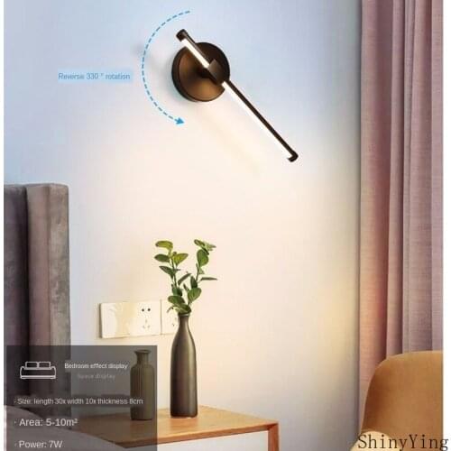 Modern Bedroom Wall Led Light Nordic Creative Living Room Background Led Lights for Bedside Reading Wall Mounted Black White