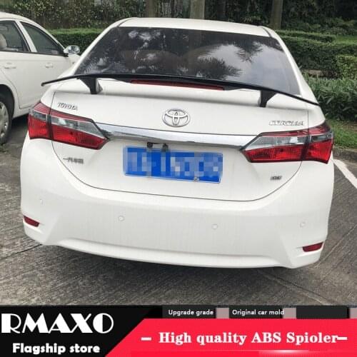 For Corolla Spoiler 2014-2018 Toyota Corolla TF High Quality Spoiler ABS Material Car Rear Wing Primer Color Rear Spoiler