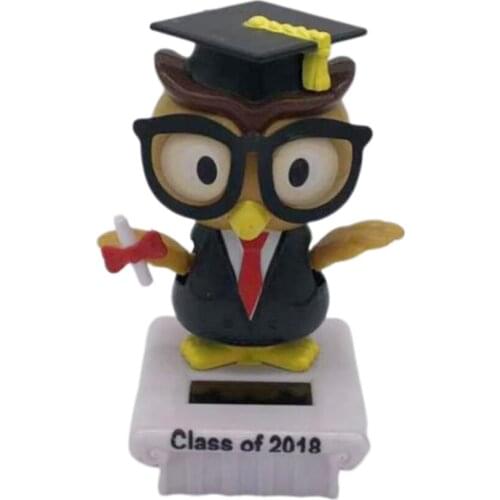 Solar Dancing Toys Bobble Head Toy Bear Owl Animal Dancing Figure Toy Car Dashboard Decorations Ornaments
