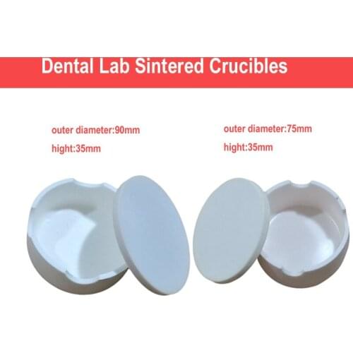 1pc Dental Lab Zirconia Crucible high purity crucible dental Crucible with cover cylindrical shape high 35mm or so