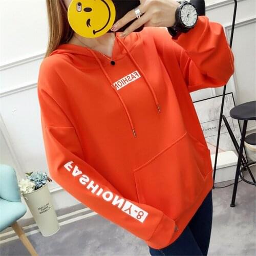 Hoodies Women 2019 Women Fashion Sweatshirts Long Sleeve Hoodies Print Letter Female Tracksuits Sportswear Moletom Feminino 2XL