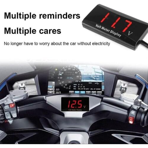 YLF1101 Universal Digital Display Voltage Monitor Voltmeter for Car/Motorcycle Motorcycle Accessories