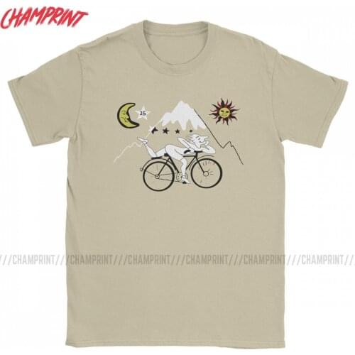 Bicycle Day Albert Hofmann T-Shirts Mens T Shirt Lsd Acid Blotter Party Casual Tee Shirt Pure Cotton Plus Size Clothing