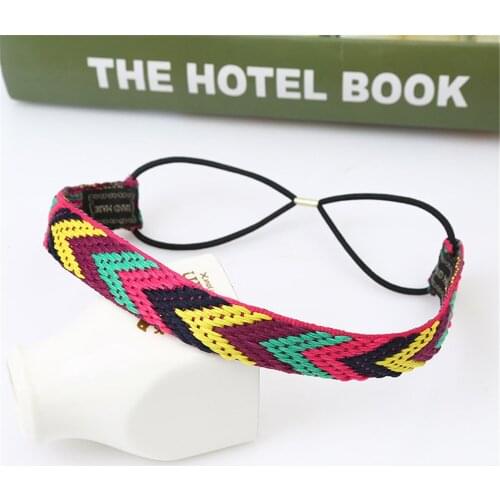 High Quality Vintage Bohemian Ethnic Embroidery Flower Headband For Women Girl Elastic Hair Band Retro Hair Accessories