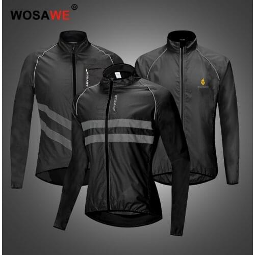 WOSAWE High Visibility Motorcycle Jacket Waterproof Reflective Motorbike Jacket Windbreaker Wind Coat Motocross Racing Mens