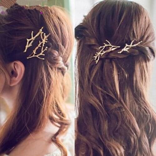 Fashion Tree Branches Hair Clip For Women Bride Bridesmaids Hair Accessories Hairpins Vintage Antler Headdress Jewelry