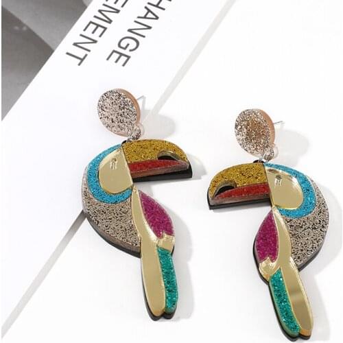 Earring studs for female parrots Earring studs for female parrots Earring studs for new fashion Sweet earring birthday gift