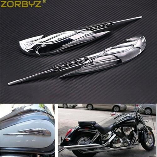 ZORBYZ Motorcycle Chrome Gas Tank Emblem Sticker Badge Decal For Honda VTX1300 1300C 1300R 1300S