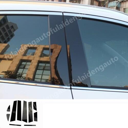 10pcs For Mazda 6 M6 Atenza 2014-2018 Black Door B,C Pillar Mirror Plate Molding Car Styling Accessories