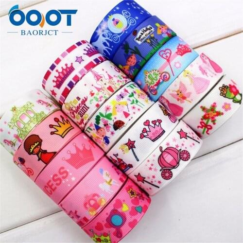 1732352,OOT BAORJCT 22mm 10yard/lot cartoon Ribbons Thermal transfer Printed grosgrain Wedding Accessories DIY handmade material