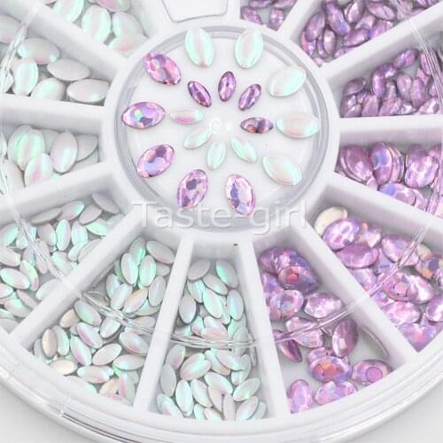 2 sizes oval glitter Rhinestones wheel For 3D Nail Art Tips Decoration beauty Styling Accessories Tools new arrivals