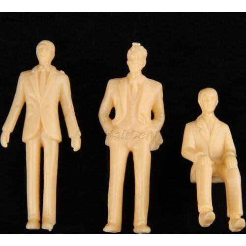 20PCS Model People Skin colour Miniature Plastic Figures 65mm/40mm Scene Simulation Train set 1:30 1:42 Party Decoration