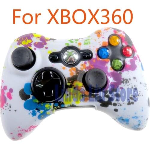 20PCS Replacement Water Transfer Printing Protective Skin For xbox 360 Soft Silicone Case For xbox 360 Gamepad Accessories