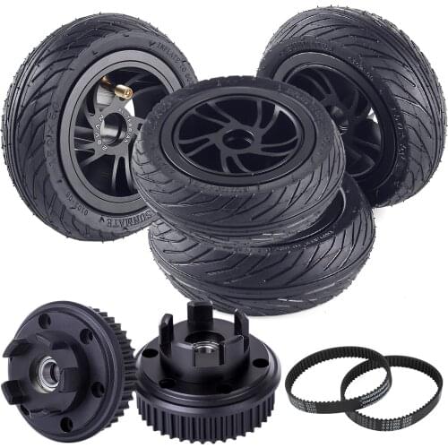 4Pcs 150 Mini AT All-Terrain Machinery Pneumatic Tyre Wheel For GTS Carbon Pro With Belt Bearings Skateboard Accessories Black