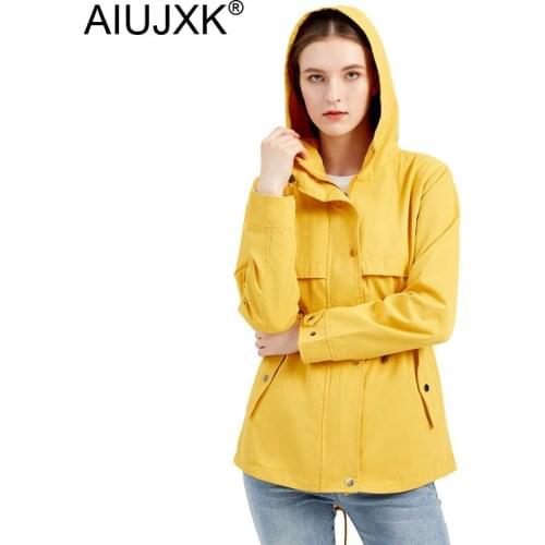 Женские тренчи с капюшоном AIUJXK China At AliExpress
