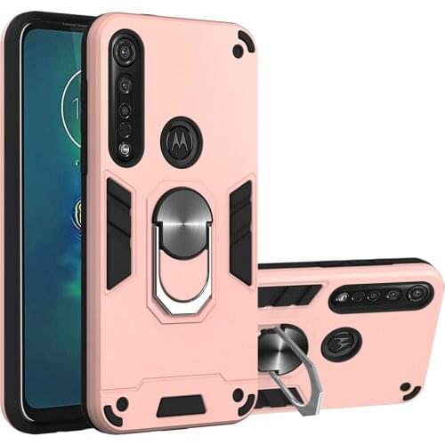 Case for Moto G8 PLUS Shockproof Cover Magnetic Ring Holder Phone Case for Motorola Moto E5 G6 play G8 Play One Macro p40 power
