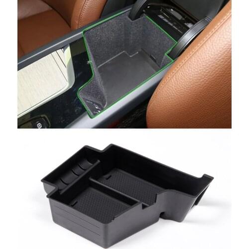 Black Car Center Armrest Storage Box For Volvo S90 XC90 V90CC 2017 2018 Container Holder Tray Accessories For Volvo XC60 2018