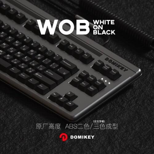 Domikey WOB Doubleshot ABS Keycaps Triple shot Japanese keycaps Alpha ISO Kit Cherry profile