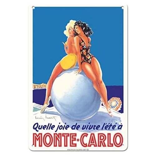 It’s Always Summer in Monte Carlo (Quelle Joie de Vivre l’été à Monte-Carlo) Metal Sign