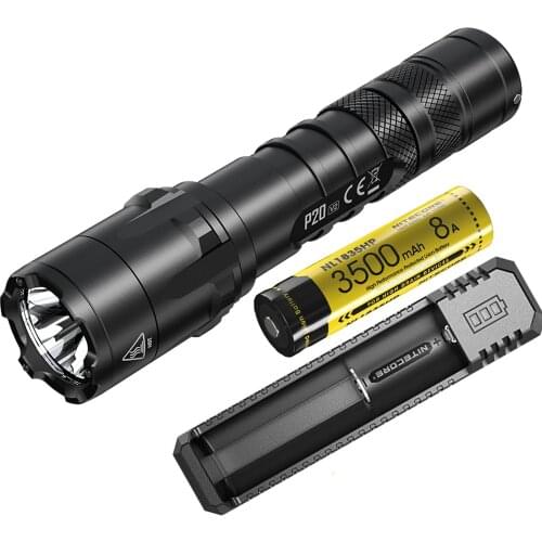 NITECORE P20 V2 Vision High Performace Tactical Flashlight XP-L2 V6 LED max 1100LM beam throw 222 meter outdoor sports torch