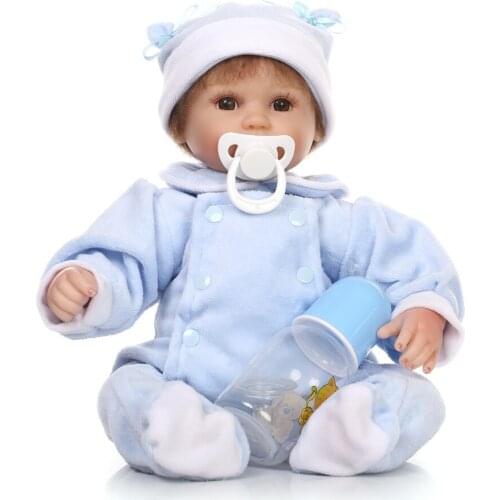 Baby-reborn dolls 16" silicone vinyl newborn babies dolls handmade realistic lovely baby gift bonecas