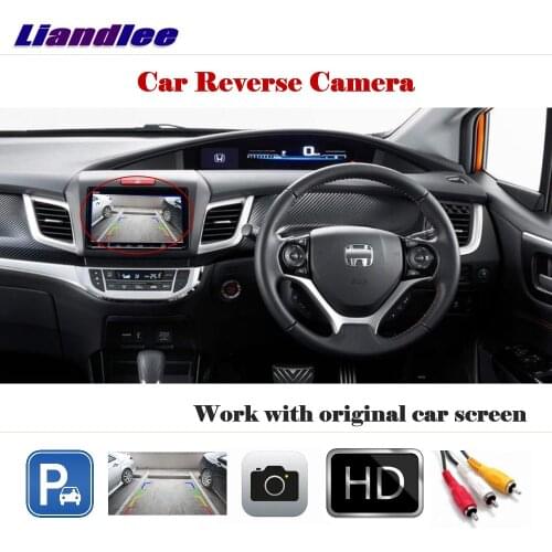 Liandlee Auto Rearview Reverse Parking Camera For Honda Jade 2013~2018 / Rear View Backup Camera Work with Car Factory Screen