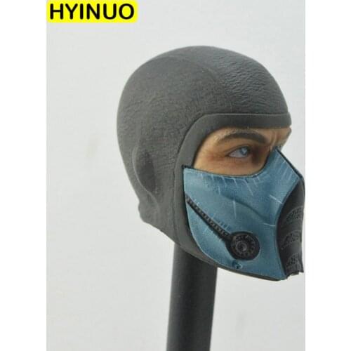 Custom 1/6 Scale Mask Removable Mysterious Ninja Death Stare Eyes Edition Head Sculpt Headplay for 12" HT Action Figure Body