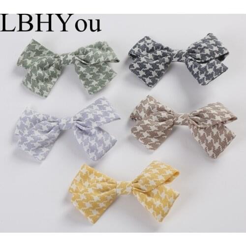 Sweet Cute Knot Cotton Bows Hair Clips,One Size Fit Most Fabric Bow Hairpins,Baby Girls Hair Barrettes 10 colors