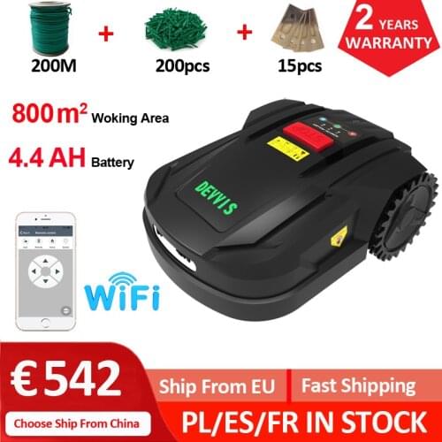 7th Generation DEVVIS Robot Lawn Mower H750T For Small Lawn Updated With 4.4Ah Lithium Battery,Wifi,Schedule